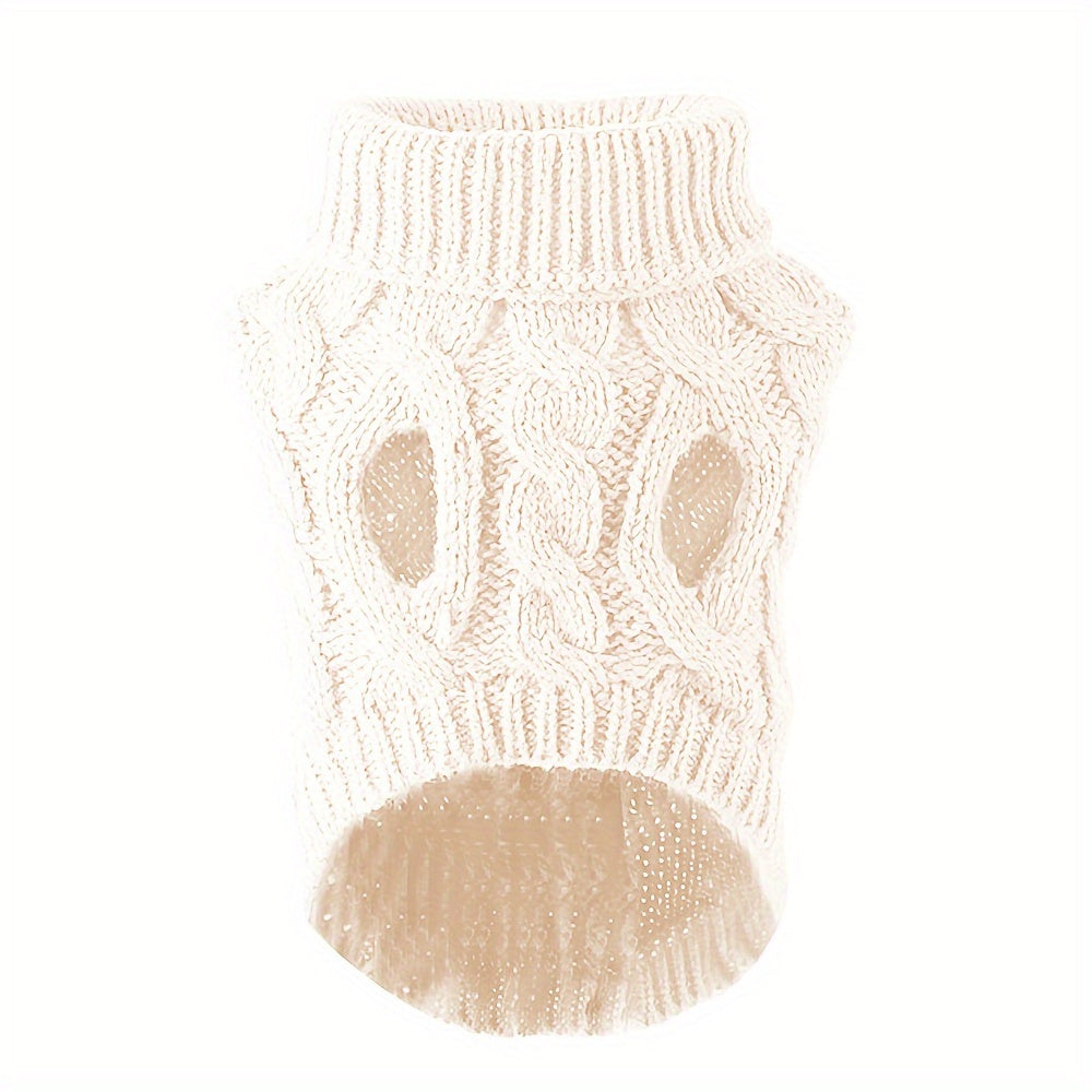 Small to Medium Breeds Cozy Knit Warm Pullover Pet Sweater for Cats & Dogs - Machine Washable