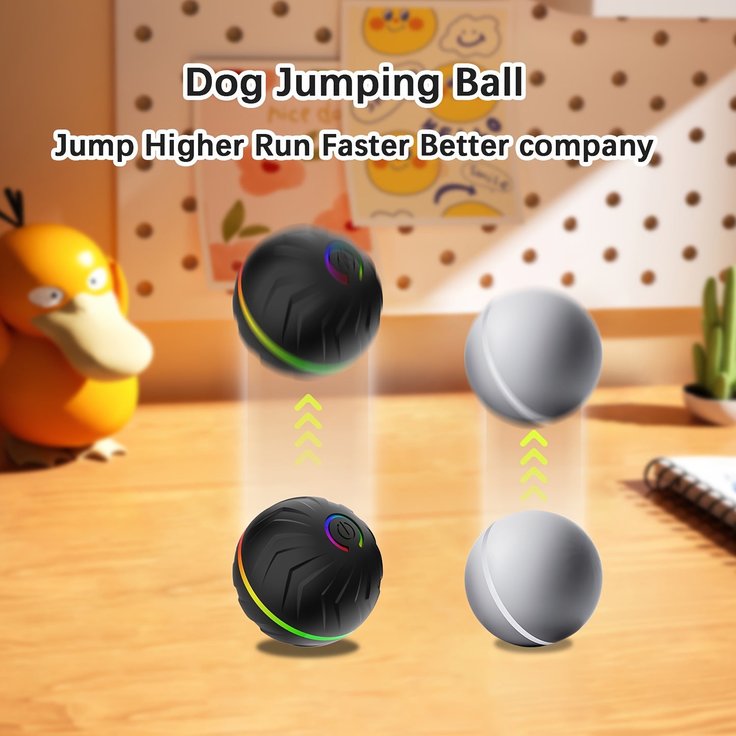 6.6cm/2.62in Large Size Pet Smart Bouncing Ball, Interactive Dog Toy, Motion-Activated Automatic Rolling Ball for Puppies/Small Dogs/Medium Dogs/Large Dogs, Interactive Dog Ball, Playful Design, Durable Pet Item, Rechargeable