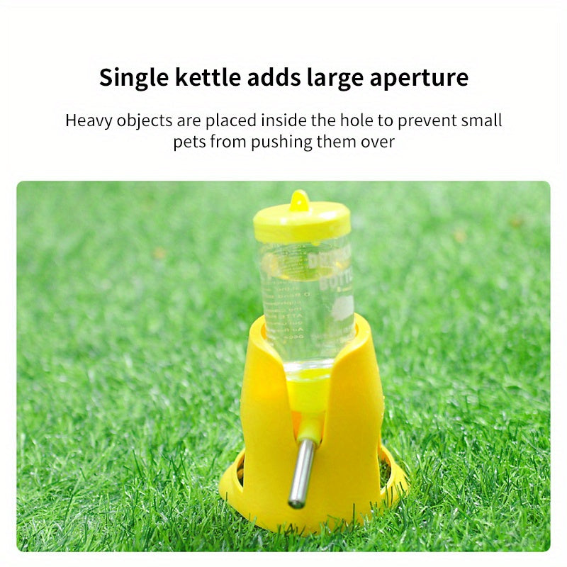 27.05oz Leak-Proof Automatic Hamster Feeder & Water Dispenser - Dual Function, Yellow PP Material, No Battery Required, Perfect for Small Pets Like Hamsters, Hamster Water Bottle