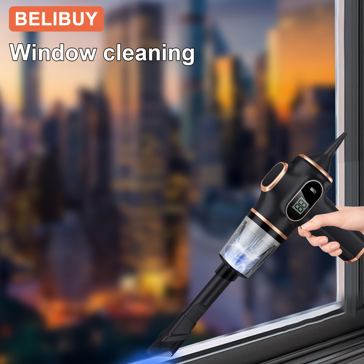 1pc BELIBUY Cordless Handheld Vacuum Cleaner, High Power USB Rechargeable with Extended Battery Life, Multi-Function Dust Buster for Home and Car Use, Pet Hair, Dust & Debris Cleaning, Includes Accessory Kit
