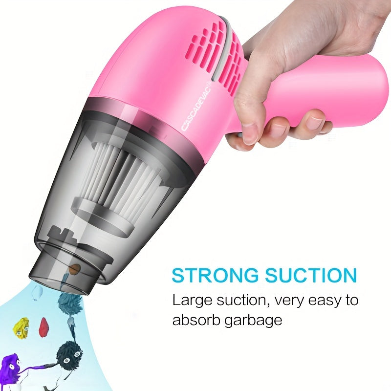 Car Vacuum Cleaner Strong Suction Super Power Dry And Wet Cleaning Cat Hair Pet Hair Multifunctional Portable Mini Handheld