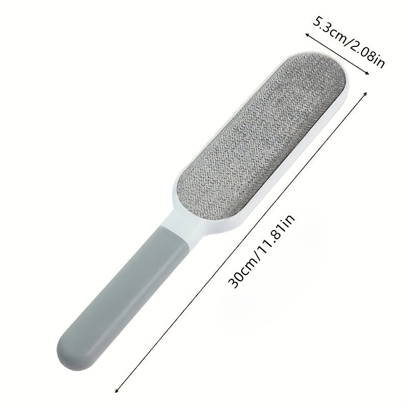 1pc Multi-Functional Reusable Dust Brush, Double-Sided Pet Hair Remover, Manual Electrostatic Lint Brush for Cat Fur, Clothes, Sofa, Furniture, Bedding, Carpet Cleaning - Plastic, No Electricity Needed, Ideal for Living Room