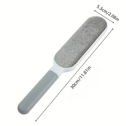 1pc Multi-Functional Reusable Dust Brush, Double-Sided Pet Hair Remover, Manual Electrostatic Lint Brush for Cat Fur, Clothes, Sofa, Furniture, Bedding, Carpet Cleaning - Plastic, No Electricity Needed, Ideal for Living Room