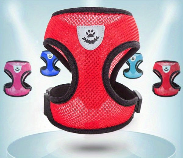 [For Dogs & Cats Reflective Harness] Reflective Pet Harness And Leash Set For Dogs And Cats, Adjustable Puppy Cat Vest Harness With Soft Mesh