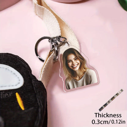 [Customized]1pc/3pcs Photo Custom Acrylic Key Pendant, Special-shaped Acrylic Car Key Chain, Backpack Pendant, Lovers, Friends, Pets And Other, Double-sided Effect, Customized Special-shaped Effect According To Photo
