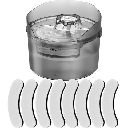 [NPET | Automatic] NPET 2 Gallon/270oz/8L Large Automatic Dog Water Fountain, DF30 Dog Water Bowl Dispenser | Pet Water Fountain with Splatter Guard, Cleaning Kit for Large Dogs & Multiple Pets, Without Battery