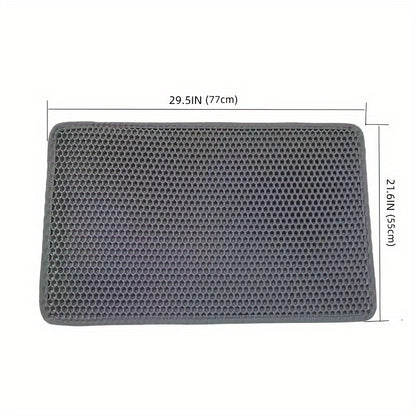Waterproof Cat Litter Mat, Double Layer Cat Litter Box Mat With Non-slip Backing, Washable Leak Proof Pet Cleaning Mat Cat Litter Trapping Mat