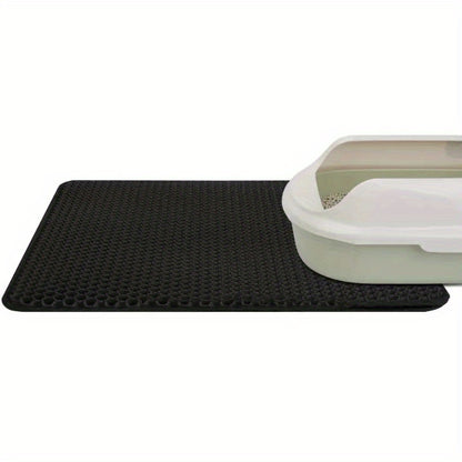 Waterproof Cat Litter Mat, Double Layer Cat Litter Box Mat With Non-slip Backing, Washable Leak Proof Pet Cleaning Mat Cat Litter Trapping Mat