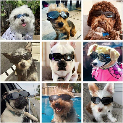 1pc Small Dog Sunglasses, UV Protection Goggles, Doggy Eye Protection, Pet Sunglasses, Arc-Shaped Outdoor Puppy Goggles, AntiFog Glasses For Pets Over 5lb