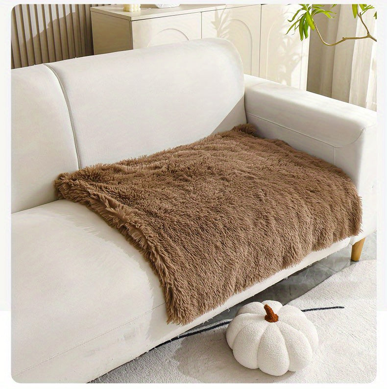 [Warm Luxurious Pet Blanket Comfort] Luxurious Plush Pet Blanket for Cats & Dogs - Machine Washable, Winter Warmth Comfort Mat for Nests and Sofas