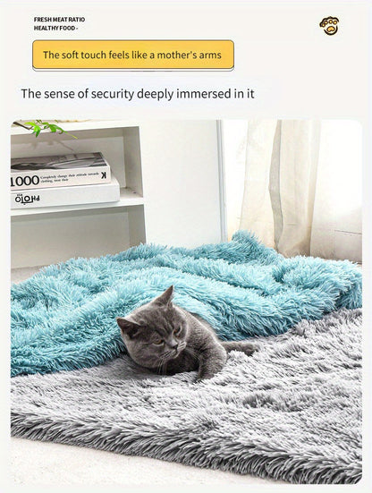 [Warm Luxurious Pet Blanket Comfort] Luxurious Plush Pet Blanket for Cats & Dogs - Machine Washable, Winter Warmth Comfort Mat for Nests and Sofas