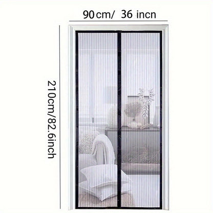 1 Set Magnetic Screen Door - Self-Sealing, Hands-Free, Heavy-Duty Mesh Partition - Keeps Bugs Out, Pet and Kid Friendly, Easy Installation, Durable, 36 Inch x 82 Inch/39 Inch x 82 Inch