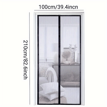 1 Set Magnetic Screen Door - Self-Sealing, Hands-Free, Heavy-Duty Mesh Partition - Keeps Bugs Out, Pet and Kid Friendly, Easy Installation, Durable, 36 Inch x 82 Inch/39 Inch x 82 Inch
