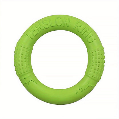1pc Durable Dog Flying Discs - Interactive Pet Toys For Training, Pulling, And Chewing - Floats On Water