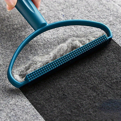 1pc Dual-Sided Pet Hair Remover Brush - Ergonomic Fabric Lint Scraper for Dogs & Cats, Non-Electric Grooming Tool with Teal Handle and Orange Bristles, Ideal for Coat and Carpet Cleaning, Pet Hair Remover Tool, Halloween gift
