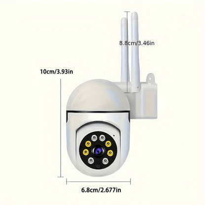 1080P Hd Indoor/Outdoor Security Camera With 2-Way Audio, Wi-Fi Enabled, Pan/Tilt/Zoom, Motion Tracking - Perfect For Babies & Pets, Color Night Vision