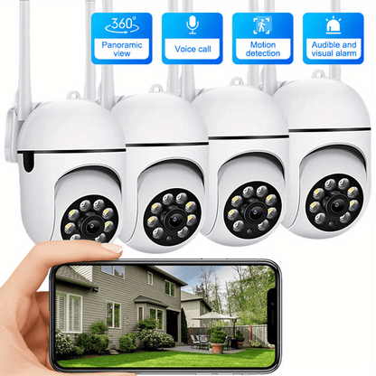 1080P Hd Indoor/Outdoor Security Camera With 2-Way Audio, Wi-Fi Enabled, Pan/Tilt/Zoom, Motion Tracking - Perfect For Babies & Pets, Color Night Vision