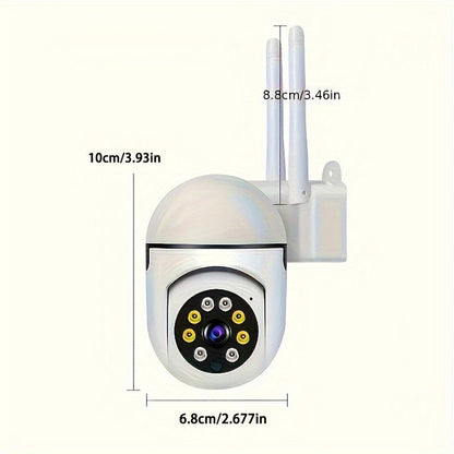 1080P Hd Indoor/Outdoor Security Camera With 2-Way Audio, Wi-Fi Enabled, Pan/Tilt/Zoom, Motion Tracking - Perfect For Babies & Pets, Color Night Vision