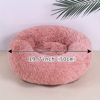 Plush Pet Nest Cat Dog Universal Round Nest Cat Mattress Soft Comfortable Bottom Non-slip Cat Nest