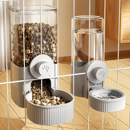 40.58oz Large Capacity Hanging Pet Feeder and Water Dispenser, Suitable for Rabbits, Cats, Dogs, and Other Pets