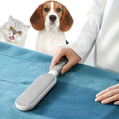 1pc Multi-Functional Reusable Dust Brush, Double-Sided Pet Hair Remover, Manual Electrostatic Lint Brush for Cat Fur, Clothes, Sofa, Furniture, Bedding, Carpet Cleaning - Plastic, No Electricity Needed, Ideal for Living Room
