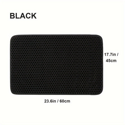 Waterproof Cat Litter Mat, Double Layer Cat Litter Box Mat With Non-slip Backing, Washable Leak Proof Pet Cleaning Mat Cat Litter Trapping Mat