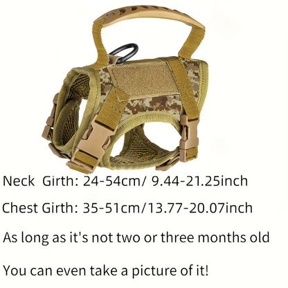 [Durable Cat Vest] Durable 600D Nylon Tactical Cat Vest with Adjustable Straps & Red Cross Patch | Chest Harness for Small Dogs & Cats, Secure Leash Attachment, Ergonomic Design for Training & Outdoor Adventures, Cat Vest Har