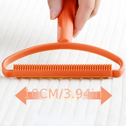 1pc Dual-Sided Pet Hair Remover Brush - Ergonomic Fabric Lint Scraper for Dogs & Cats, Non-Electric Grooming Tool with Teal Handle and Orange Bristles, Ideal for Coat and Carpet Cleaning, Pet Hair Remover Tool, Halloween gift