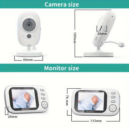 [Pet Monitor | Night Vision] 2.4GHz Pet Monitor | Night Vision, Two-Way Audio, Cry Alarm, Temperature Display, USB Rechargeable Camera | HD Video Surveillance System for Pets, Dog Monitoring, Elderly/Nanny Monitoring, One-Tou