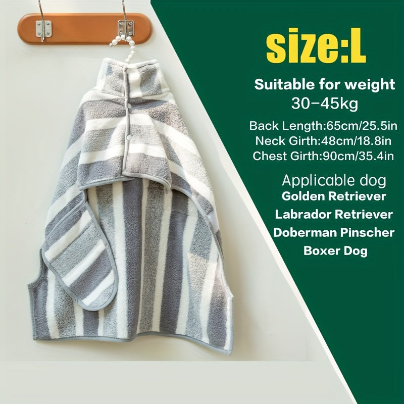 [1 Microfiber Body Towel] 1pc Microfiber Body Towel, Pet Bath Towel Drying Coral Fleece Bath Towel, Water Absorbent Quick-drying Dog Bathrobe
