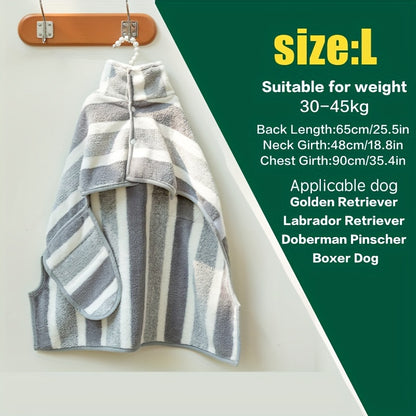[1 Microfiber Body Towel] 1pc Microfiber Body Towel, Pet Bath Towel Drying Coral Fleece Bath Towel, Water Absorbent Quick-drying Dog Bathrobe