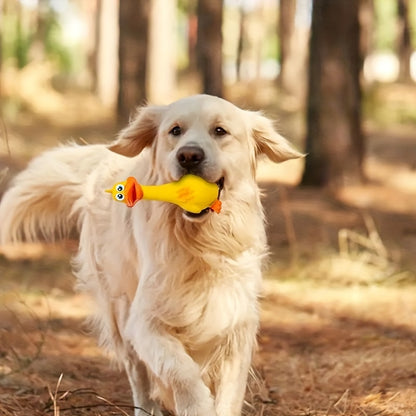 1/3pcs Pets Dog Toys Screaming Chicken Squeeze Sound Toy Rubber Duck Squeaky Chew Bite Resistant Toy Puppy Training Duck/chicken Design Dog Chew Toys, Tough Squeaky Dog Grinding Teeth Toys