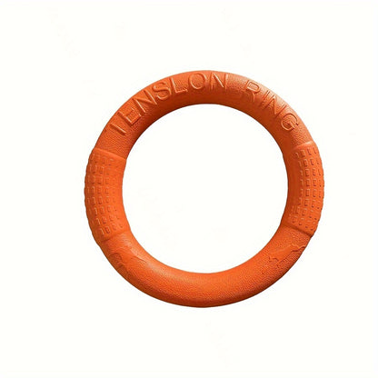 1pc Durable Dog Flying Discs - Interactive Pet Toys For Training, Pulling, And Chewing - Floats On Water