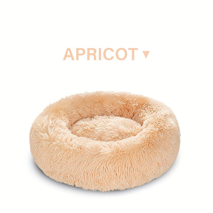 Long Plush Dog Bed For Autumn Winter, Deep Sleeping Pet Bed Mat For Small Medium Large Dogs, Donut Beds Mat For Cats Christmas Gift