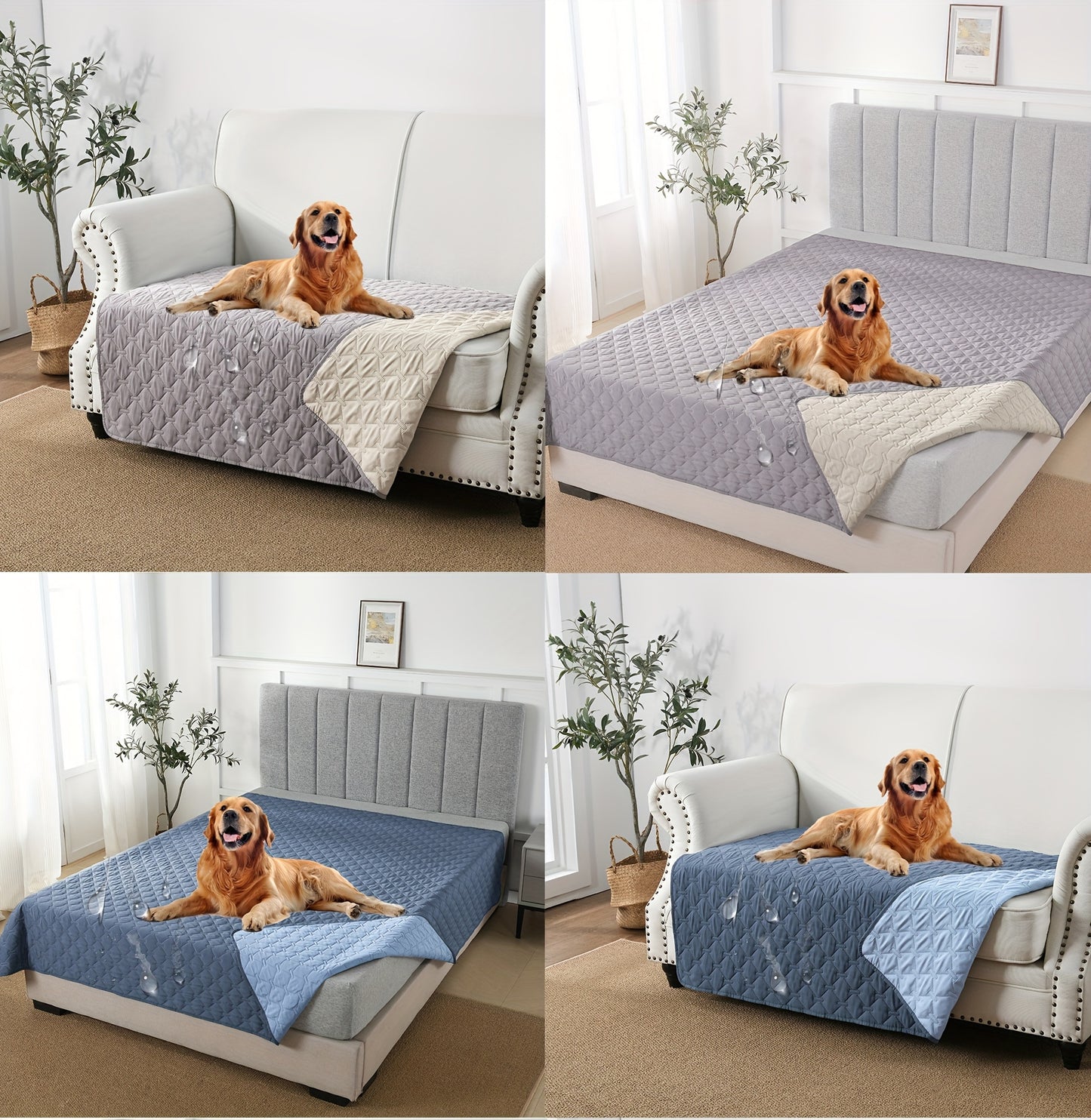 [Waterproof Dog Bed Cover Protector] Double-Sided Waterproof Dog Bed Cover Pet Blanket Sofa Couch Furniture Protector For Dogs