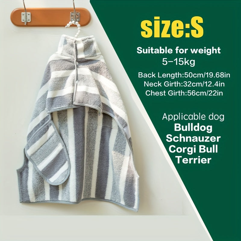 [1 Microfiber Body Towel] 1pc Microfiber Body Towel, Pet Bath Towel Drying Coral Fleece Bath Towel, Water Absorbent Quick-drying Dog Bathrobe