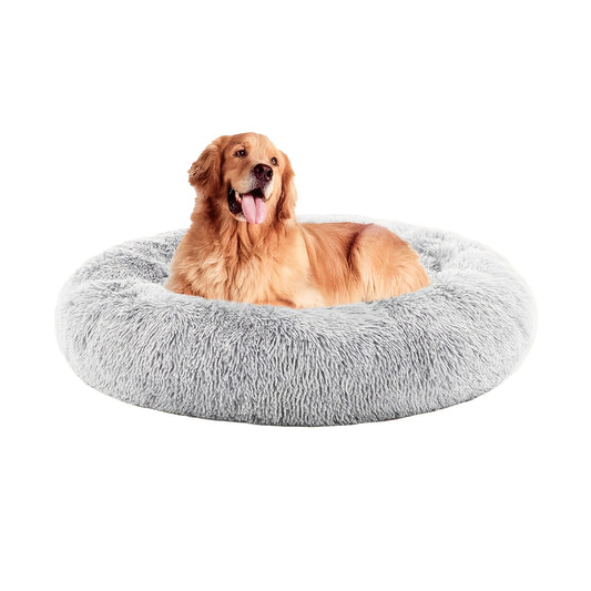 Long Plush Dog Bed For Autumn Winter, Deep Sleeping Pet Bed Mat For Small Medium Large Dogs, Donut Beds Mat For Cats Christmas Gift