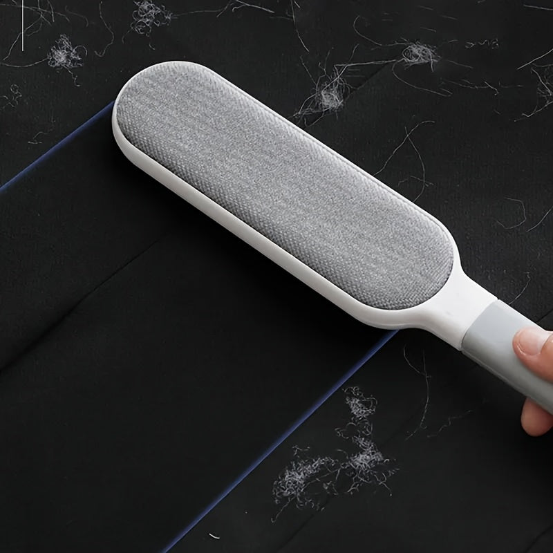 1pc Multi-Functional Reusable Dust Brush, Double-Sided Pet Hair Remover, Manual Electrostatic Lint Brush for Cat Fur, Clothes, Sofa, Furniture, Bedding, Carpet Cleaning - Plastic, No Electricity Needed, Ideal for Living Room