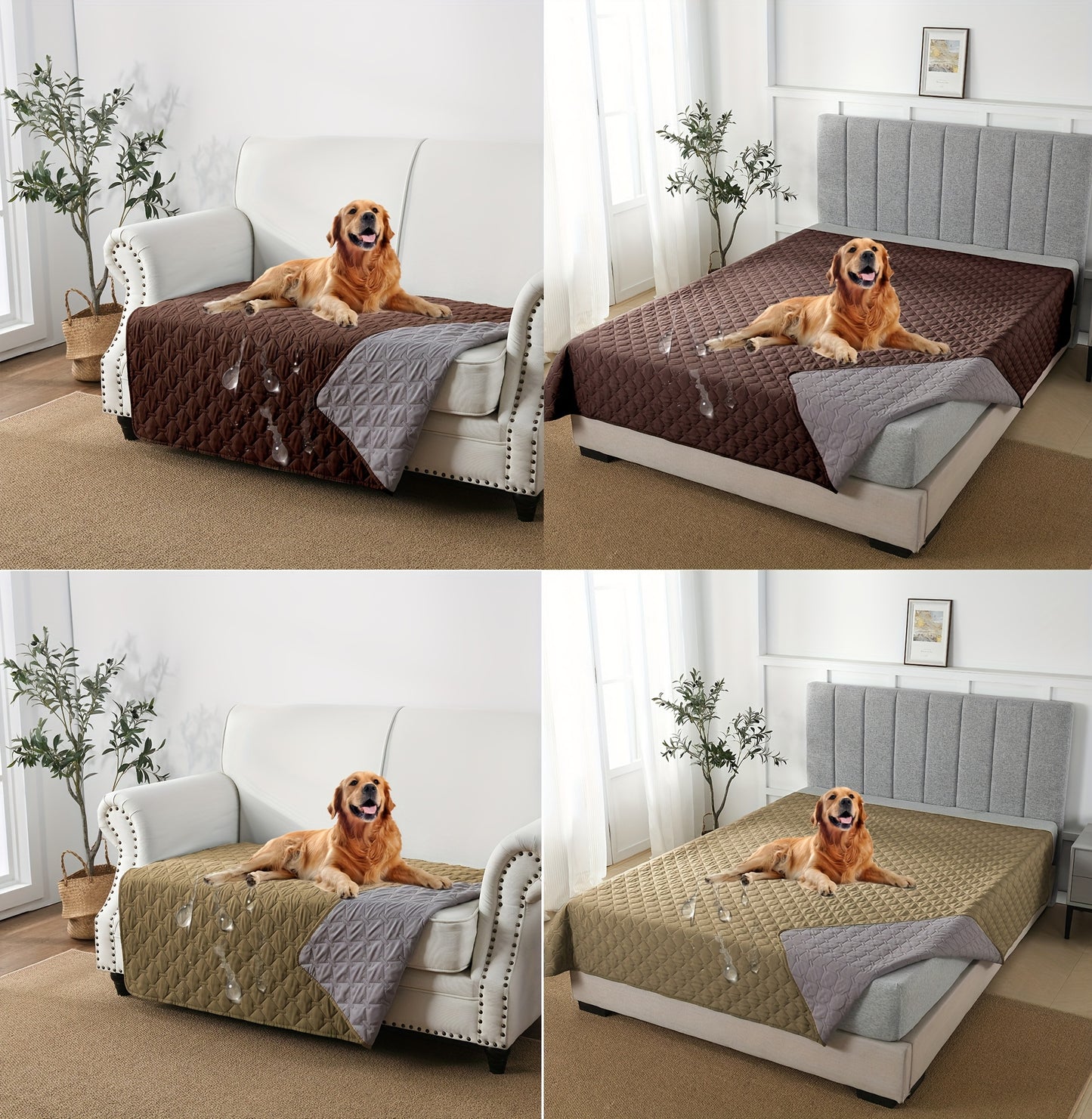 [Waterproof Dog Bed Cover Protector] Double-Sided Waterproof Dog Bed Cover Pet Blanket Sofa Couch Furniture Protector For Dogs