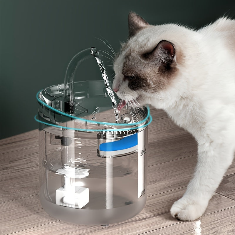 [Smart Pet Water Fountain] USB Rechargeable Smart Pet Water Fountain - Automatic Water Circulation, Filter, Keeps Pets Hydrated In Summer For Cats & Dogs