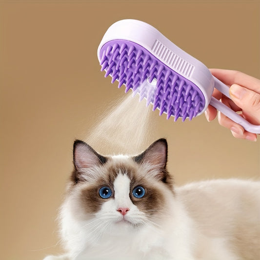 No-rinse cleaning brush for pets, steam fluff removal massage comb, pet bath brush, pet automatic hair removal spray and anti-static massage comb for dog and cat grooming