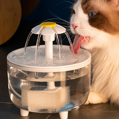1.5L Large Capacity Transparent Pet Water Fountain - Automatic Circulation, USB Powered, Whisper Quiet, Easy to Clean, and BPA-Free - Perfect for Indoor Cats and Small Pets