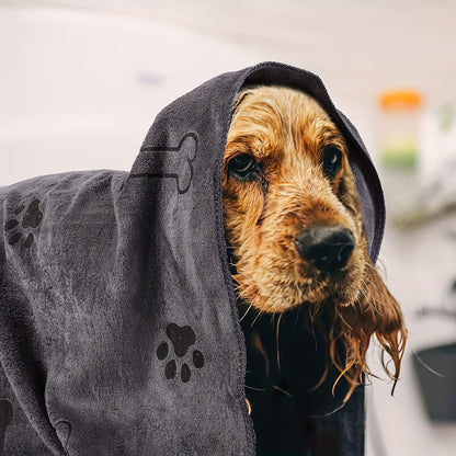 1pc Pet Bath Towel, Pet Dog Bathing Towel Quick-drying Soft Absorbent Does Not Shed Hair Suitable For Cats, Dogs, And Other Pets
