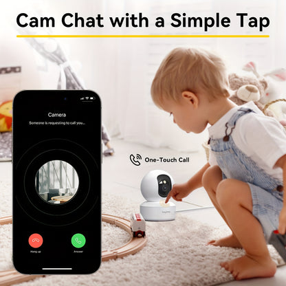 [BoyKeep WiFi Smart Camera] BoyKeep 5g/2.4ghz WiFi Smart Camera, 2K High-definition Indoor Safety Monitor with 360° Panoramic Surveillance, Night Vision, Two-way Calls, SD Card and Cloud Storage, Christmas Gifts for Pets, Ze