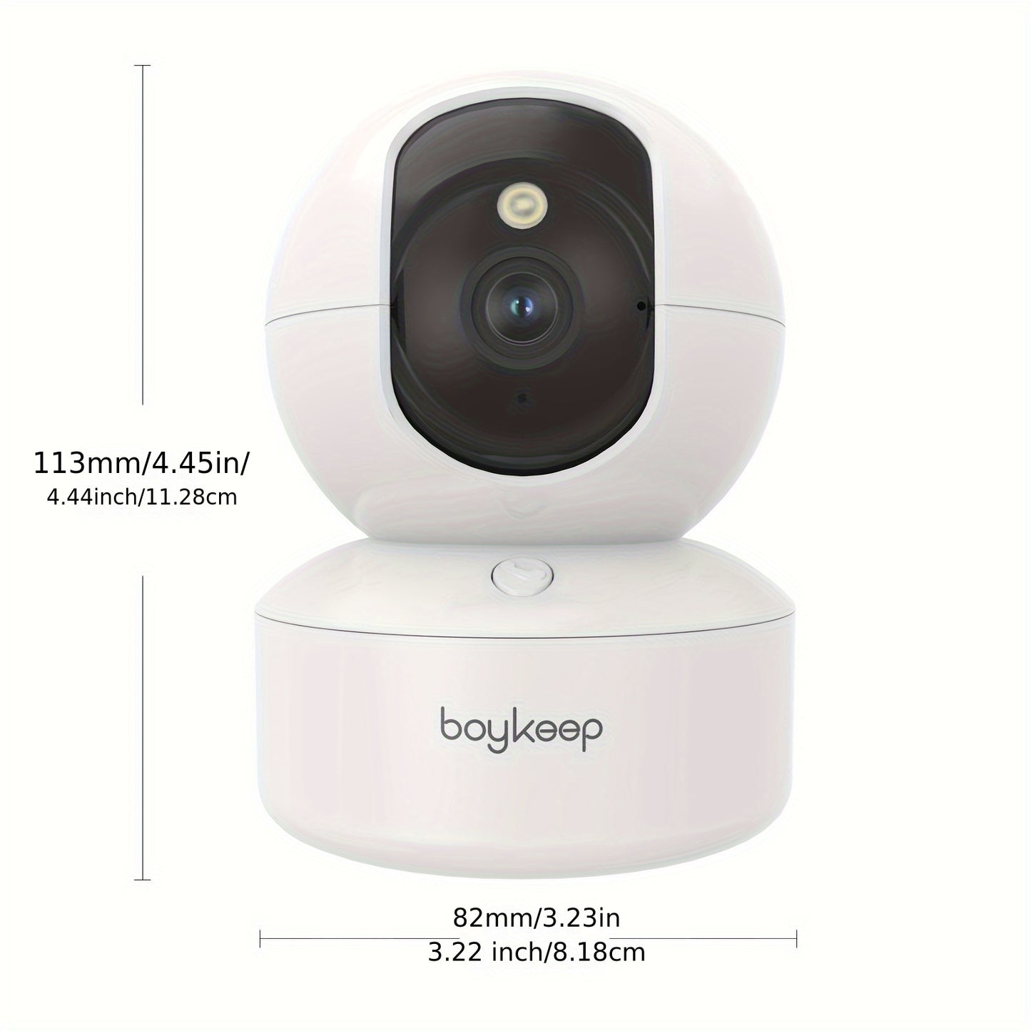 [BoyKeep WiFi Smart Camera] BoyKeep 5g/2.4ghz WiFi Smart Camera, 2K High-definition Indoor Safety Monitor with 360° Panoramic Surveillance, Night Vision, Two-way Calls, SD Card and Cloud Storage, Christmas Gifts for Pets, Ze