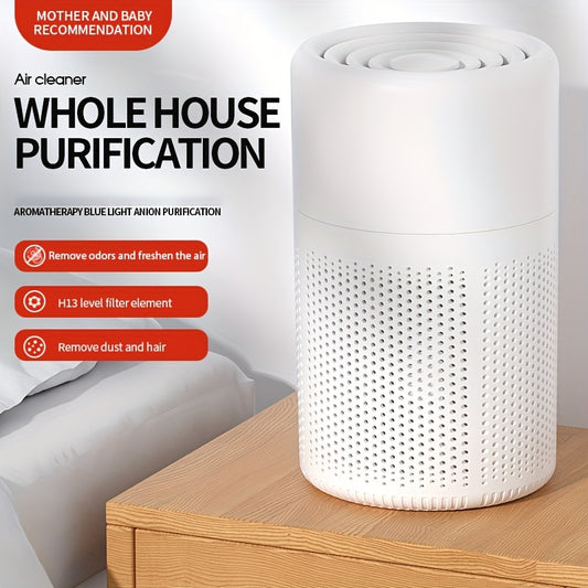 USB HEPA Air Purifier with Aromatherapy, Triple Pollen Allergy Filter, Smoke/Dust/Odor Removal, Ideal for Smokers, Pets, Classroom, Office, Dorm, with No Battery Required, for Christmas Gift