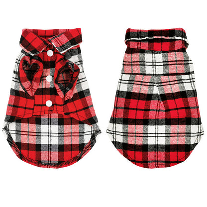 Stylish Plaid Comfort Shirts for Small Pets: Easy-Button, Soft & Durable Design - Perfect for Chic Dogs & Cats!
