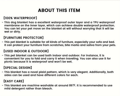 [Waterproof Dog Bed Cover Protector] Double-Sided Waterproof Dog Bed Cover Pet Blanket Sofa Couch Furniture Protector For Dogs