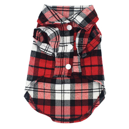 Stylish Plaid Comfort Shirts for Small Pets: Easy-Button, Soft & Durable Design - Perfect for Chic Dogs & Cats!