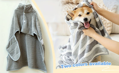 [1 Microfiber Body Towel] 1pc Microfiber Body Towel, Pet Bath Towel Drying Coral Fleece Bath Towel, Water Absorbent Quick-drying Dog Bathrobe
